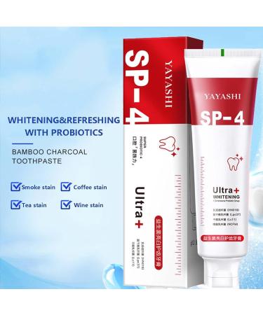 SP-4 Probiotic Whitening Toothpaste - Whitens Teeth Freshens Breath & Removes Stains | Best International Shipping - Buy Online on GoSupps.com
