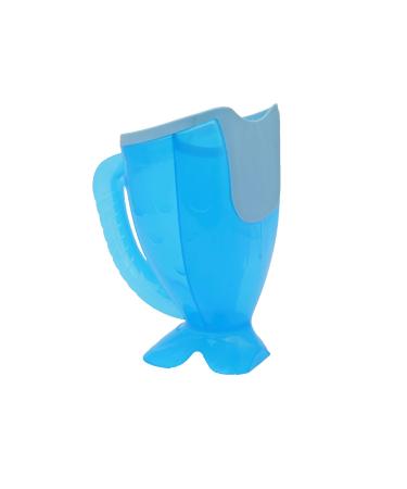 S.C. Products Fish Shampoo Kids Rinse Cup | Tear-Free Baby Rinser Cup and Bath Pail for Kids - Durable, BPA-Free, Safe, and Ergonomic Design for Hassle-Free Bathing | Blue