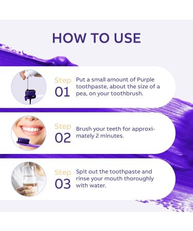 Purple Teeth Whitening Toothpaste - Effective Whitening for Adults | 1fl oz - Buy Online on GoSupps.com
