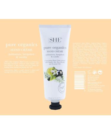 Om She Aromatherapy Pure Organics Hand Creme - Nourishing Palmarosa Bergamot & Vanilla | International Shipping Available - Buy Online on GoSupps.com