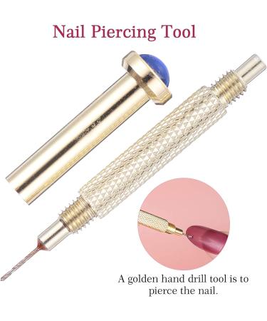 Uonlytech Manicure Tools Crystal Pendants Charms Nail Charm Drill Dangle Nail Art Charms Nail Piercing Tool with Charms for Tips Acrylic Gels and Nail Art Pendant Nail Jewels - Buy Online on GoSupps.com