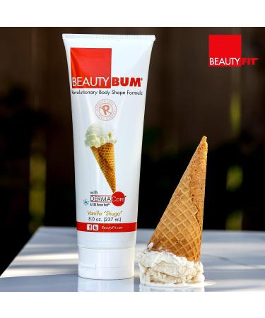 BeautyFit BeautyBum Pump Muscle Toning Lotion - Tighten, Tone, and Firm Skin - Vanilla Shuga - 8 oz - Buy Online on GoSupps.com