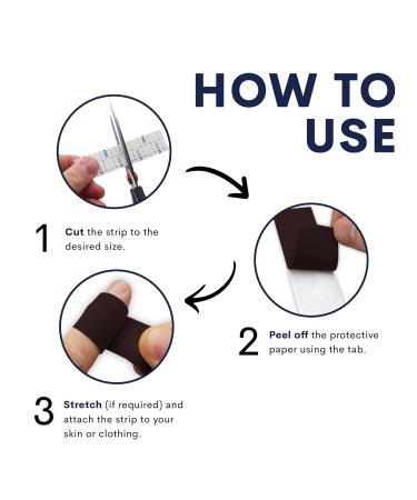 URSA Tape Pack of 30 Brown Soft Stretchy Moleskin Strips | Hypoallergenic Sticky Tape | Made in UK - Buy Online on GoSupps.com