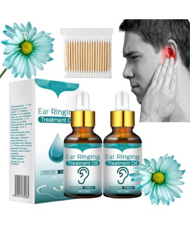 RJDJ TinniClear Ear Drops TinniClear Tinnitus Relief Ear Drops Ear Ringing Treatment Oil Tinnitus Relief for Ringing Ears Natural Organic Herbal Drops to Ease Ear Ringing (2pcs)