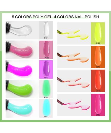 Morovan Poly Gel Nail Kit with Nail Drill, LED Lamp, Gel Nail Polish, Primer - Complete Nail Extension Set for Beginners - Glow in the Dark Poly Nail Gel Kit - Buy Online on GoSupps.com