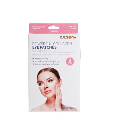 DALGONA COLLAGEN EYE PATCHES Face 5Pairs in one packaging box for Intensive lifting Nourishing and Moisturizing Reduce under eye puffiness without Paraben Formaldehyde