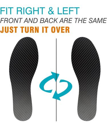 Carbon Fiber Shoe Insole - Semi-Rigid Insert for Comfort | Fits Men Size 8 & Women Size 9 | 24.5cm - Buy Online on GoSupps.com