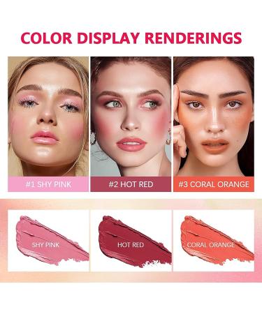 Multi Use Makeup Blush Stick Makeup Blush Stick beauty solid moisturizer Creamy Stick Blush Stick for Cheeks Monochromatic Blush Beauty Wand for Cheek and Lip Tint - Buy Online on GoSupps.com