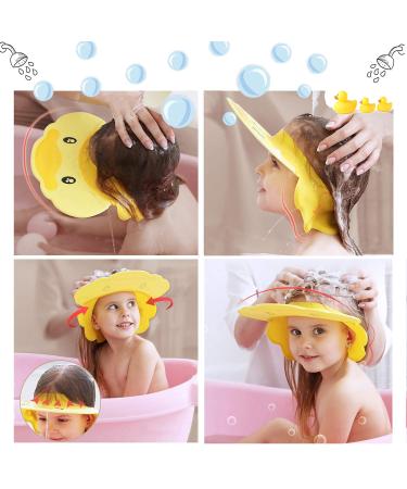 Silicone Hair Washing Hat for Toddlers | Adjustable Shampoo Cap for Kids - Yellow - Buy Online on GoSupps.com