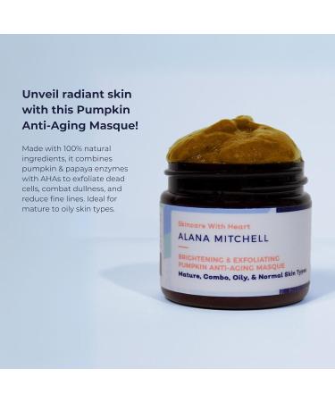 Alana Mitchell Pumpkin Anti-Aging Face Mask | Exfoliating Gel with Glycolic & Citric Acid for Glowing Skin | 2 oz Natural Facial Mask for All Skin Types - Buy Online on GoSupps.com