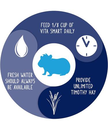 Vitakraft Vita Smart Guinea Pig Food - 8 lb - Premium Fortified Blend with Timothy Hay - Buy Online on GoSupps.com