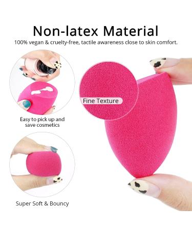 BEAKEY 5 Pcs Oblique Cut Makeup Sponge Set - Beauty Sponge for Liquid, Cream, and Powder Makeup - Multi-colored Sponges - Buy Online on GoSupps.com