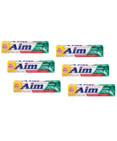Aim Toothpaste 6 oz Tube (pack of 6) Fresh Mint gel