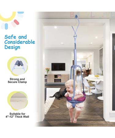 IECOPOWER Doorway Jumper - Durable Baby Bouncer & Swing with Steel Spring - Adjustable Seat Bag - Easy Installation - Ages 6 Months + (Red) - Buy Online on GoSupps.com