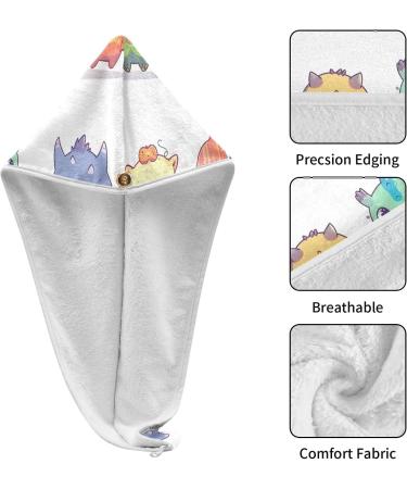 Cute Cartoon Monsters Hair Towel 2 Pack | Super Absorbent Quick Dry Hair Turbans for Women & Girls - Perfect for Easy Hair Drying - Buy Online on GoSupps.com
