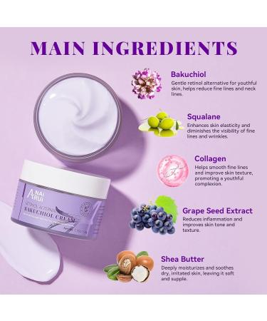 ANAiRUi Bakuchiol cream with hyaluron 50 ml reduces wrinkles moisturizes and antiaging day cream for dry and sensitive skin - Buy Online on GoSupps.com