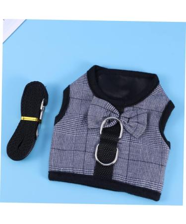 Soft Ferret Bubble Vest Dress with Chest Band & Leash | Guinea Pig Harness & Rope Straps | Size 3 Black - Best for Small Pets - Buy Online on GoSupps.com