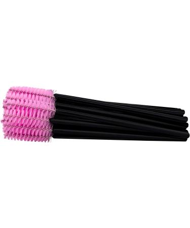 Profico 50 Disposable Eyelash Brushes Set | Black & Pink Mascara Applicators for Eyelash Extensions - Buy Online on GoSupps.com