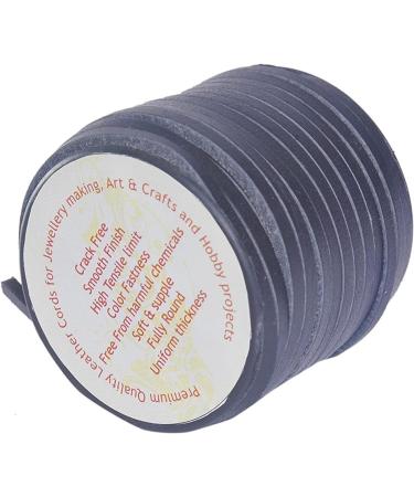 DreamNGet 3x2mm Black Leather Cord 10m - Ideal for Jewelry Making & Crafts - Buy Online on GoSupps.com