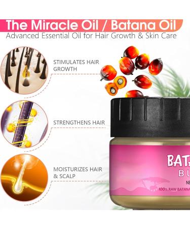 Ninnyi Batana Oil Organic for Hair Growth with 100% Pure for Repair Damaged Hair Nourishes Thin Hair (60g) - Buy Online on GoSupps.com