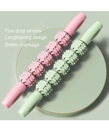 Massage Roller Stick - Ultraportable Deep Tissue Muscle Relief Device for Sore Muscles & Trigger Points - Green Physiotherapy Tool - Buy Online on GoSupps.com