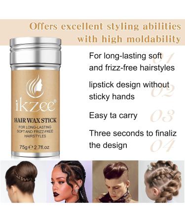 Oil Base Mask Hair Wax Stick 75g Hair Gel and 3pcs Hair Brush KitDouble Edge Comb Wigs Edge Control Slick Stick Non-Greasy Styling Pomade and Tail Comb - Buy Online on GoSupps.com