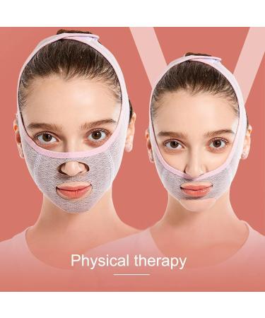 Agatige Reusable V Line Mask Facial Slimming Strap Adjustable Portable V Line Lifting Face-belt Chin Strap Wrinkle Removal Face Skin Tightening Bandage for Women and Men - Buy Online on GoSupps.com
