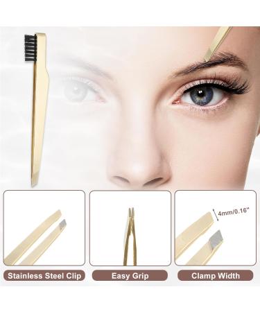 VOCOSTE Portable 2 In1 Eyebrow Shaping Tool Stainless Steel Gold Tone - Buy Online on GoSupps.com