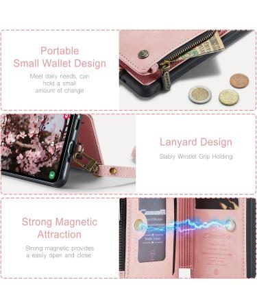 Buy Soonic Leather Cover for Samsung Galaxy A54 5G - Pink Magnetic Wallet Case with Zipper Card Slots Coin Compartment & Stand - Buy Online on GoSupps.com