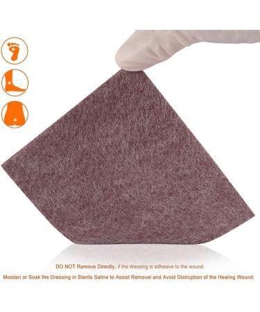 Silver Calcium Alginate Wound Dressing Pad 4x5 - High Absorbency Non-Stick Ag Gauze for Pressure Ulcers, Bed Sores, Diabetic Foot Ulcers - 5 Packs - Buy Online on GoSupps.com