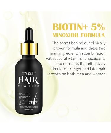 5% Minoxidil Hair Growth Oil for Men & Women - Biotin Serum for Thicker Stronger Healthier Hair - 2.02 Fl Oz - Buy Online on GoSupps.com