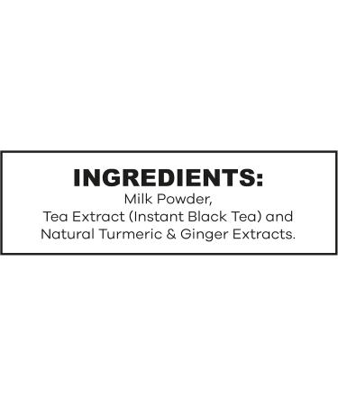 QuikTea Unsweetened Turmeric Ginger Chai Tea Latte - 10 Count Single Box - All Natural & Preservative Free Authentic Instant Chai 10 Count (Pack of 1) - Buy Online on GoSupps.com