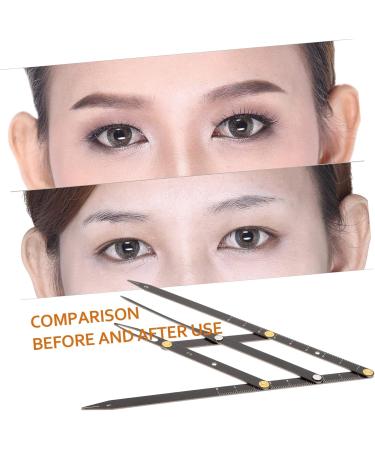 Healeved 3 Pcs Second Generation Scale Brow Stencils Eyebrow Measuring Rulers Eyebrow Tools Stainless Steel 25x5x0.6cmx3pcs Blackx3pcs - Buy Online on GoSupps.com