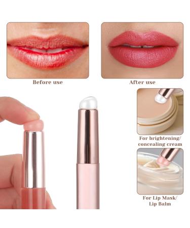 Silicone Lip Brush Set - 2 PCS Reusable Applicators for Lip Balm & Concealer | Perfect for Lipstick Makeup - Buy Online on GoSupps.com