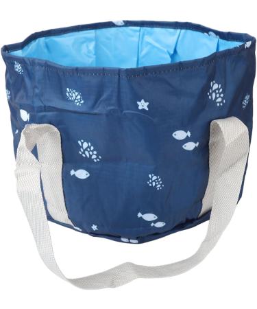 Portable Waterproof Collapsible Foot Bath Tub High Temperature Resistance Multi Purpose with Water Based Printing Sturdy Handle for Travel Picnic Camping (Navy Whale) - Buy Online on GoSupps.com