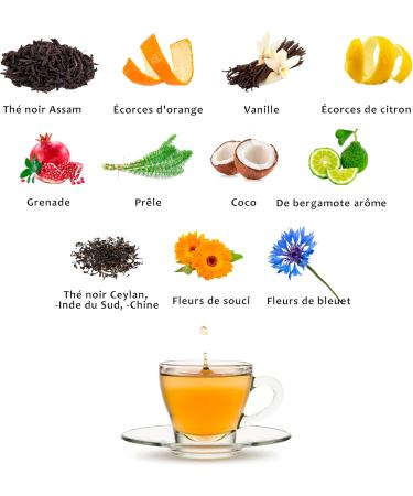  CAMINO DE CABRAS PREMIUM DETOX TEA - Exclusive Earl Grey with Ceylon & Assam Black Tea Bergamot Coconut Lemon Pomegranate Calendula & Blue Flowers - Wellness Herbal Tea 100g - Buy Online on GoSupps.com