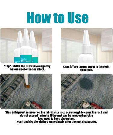 Fabric Rust Stain Remover Stain Remover for Clothes Laundry Strong Clothes Rust Remover Universal Spot Stain Remover No Damage to Clothes 3pcs - Buy Online on GoSupps.com