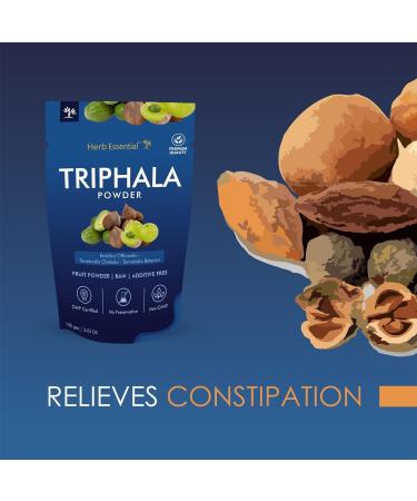 Herb Essential Organic Triphala Powder 7.05 Ounce (Amla + Haritaki + Bibhitaki) India Origin No Added Preservatives Vegan Herbal Supplement for Daily Use - Buy Online on GoSupps.com