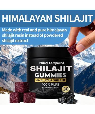 Primal Compound Shilajit Gummies for Men from The Himalayan Trace Minerals & Fulvic Acid No Added Sugar Non-GMO Energy Boost & Immune Support 30 Gummies - Buy Online on GoSupps.com