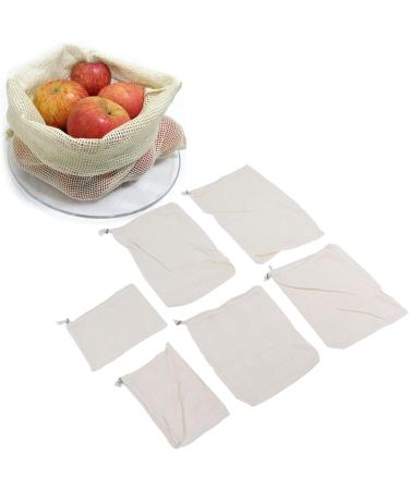 Drawstring Bag Repeatable Food Filter Bag Durable Cotton 6PCS for Home Kitchen Storage for Toy Storage - Buy Online on GoSupps.com