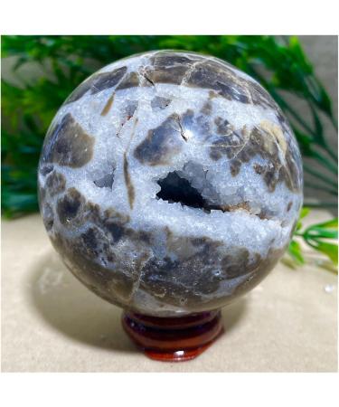 Sphalerite Stones Natural Shpere Ball Quartz Crystal Geode Feng Shui Home Crafts Decoration+Stand 1pc (Color : 430-440g) - Buy Online on GoSupps.com
