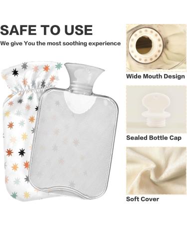 Naanle Stars Hot Water Bottle - 1L Heat & Cold Therapy Bag for Pain Relief | Ideal for Bed & Foot Use | International Shipping Available - Buy Online on GoSupps.com