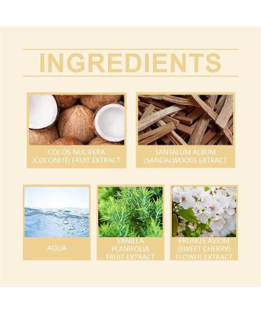 Vanilla Coconut Body Spray Vanilla Coconut Hair Body Perfume Spray Body & Hair Fragrance Mist Travel Size Long Lasting Perfume Spray 1PCS - Buy Online on GoSupps.com