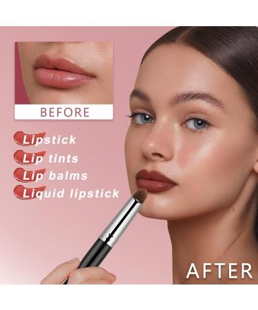 BLEGGEIT Lipstick Brush Set - 2 Portable Brushes for Lips Eyeshadow and Concealer | Travel-Friendly Makeup Tools - Buy Online on GoSupps.com