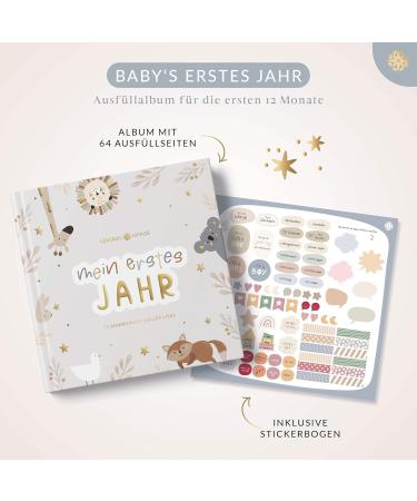Life Compass Baby Album | My First Year Air - 75+ Stickers & Saying Cards | Perfect Baby Diary & Memory Book for Girls & Boys - Buy Online on GoSupps.com