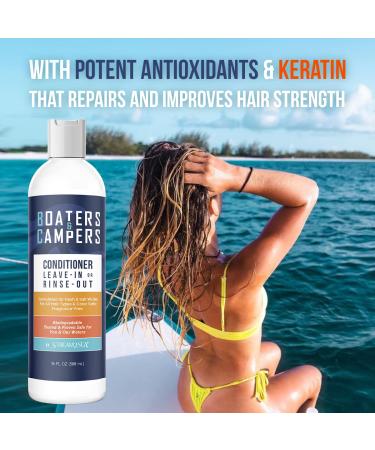 STREAM 2 SEA Hair Conditioner 16 oz | Reef Safe Fragrance Free All Natural Deep Conditioner for Campers & Boaters | Paraben Free Ideal for Dry Damaged Hair - Buy Online on GoSupps.com