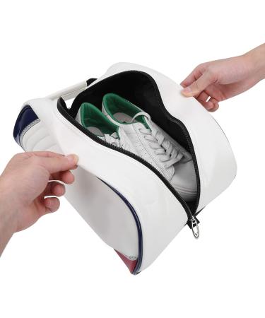 RiToEasysports PU Leather Golfball Shoe Bag - Waterproof Zippered Sports Shoe Carrier - Buy Online on GoSupps.com