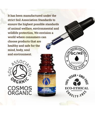 Ecodrop German Chamomile Essential Oil 5ml - 100% Natural Therapeutic Grade Matricaria Chamomilla Oil | Organic Aromatherapy for Relaxation & Skincare - Buy Online on GoSupps.com