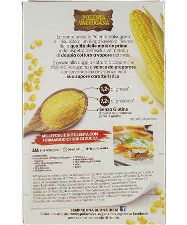 Buy 6x Valsugana Yellow Quick Polenta 375g - 100% Italian Corn Flour Gluten-Free Classic Taste Fast Cooking - Buy Online on GoSupps.com