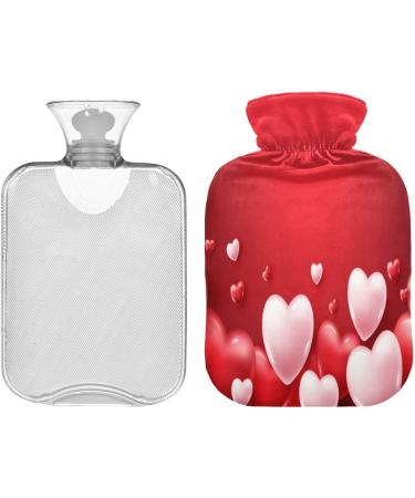 Buy Lovely Realistic Vector Heart Hot Water Bottle & Cover - Soft & Warm 2L for Winter Relief | Perfect for Bed Hand Neck & Shoulders - Buy Online on GoSupps.com